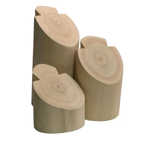 Lot de 3 Présentoirs en Bois pour Colliers et Chaînes 