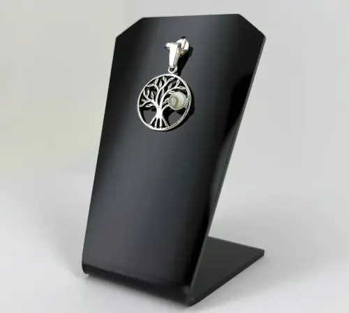Pendentif Arbre de Vie Argent  et Oeil de Sainte Lucie 