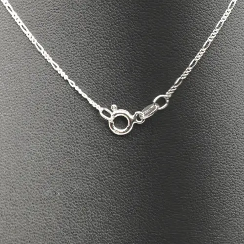 Lot de 5 Chaînes Argent Mailles Figaro 40, 45 ou 50 cm 