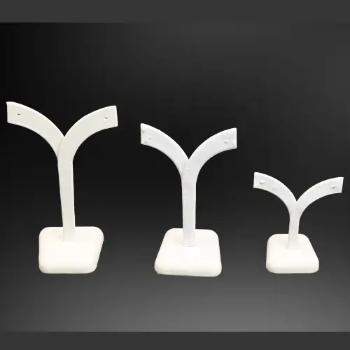 Arbre pour Présentation Boucles d'Oreilles en Similicuir - 3 Tailles 