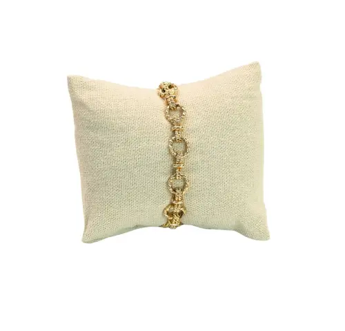 Coussin en Coton Ecru pour Bracelet Montre - 8 x 8 cm 