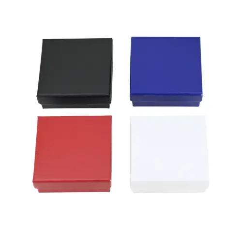 6 Boîtes Cadeau Cartonnées Universelles - 6 x 6 x 2,2 cm - 4 Coloris Au Choix 