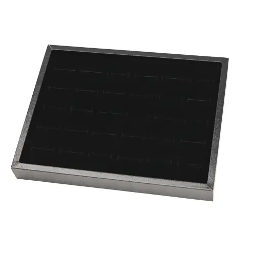 Plateau pour Bagues à Encoches 30 Emplacements - 2 Coloris Au Choix 