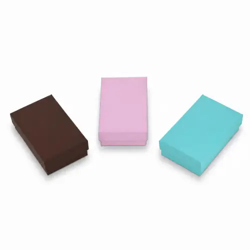 Lot de 12 Boîtes Bijoux Universelles Unies. 8 x 5 x 2.5 cm - 3 Coloris Au Choix 