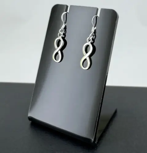 Boucles d'Oreilles Signe Infini en Argent - 14 mm 