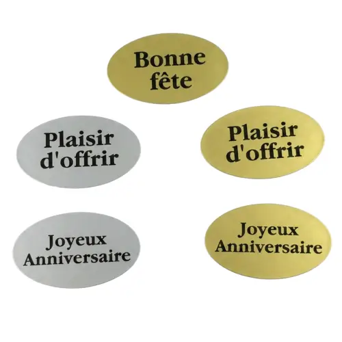 500 Etiquettes cadeau imprimées. 