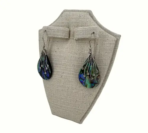 Présentoir en Coton pour Petit Collier Pendentif et Boucles d'Oreilles- 11 cm 