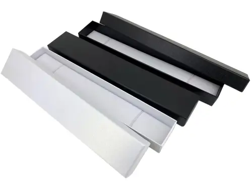 Lot de 6 Boîtes Bracelets / Montres ou Stylo Unies - 23 x 4 cm 