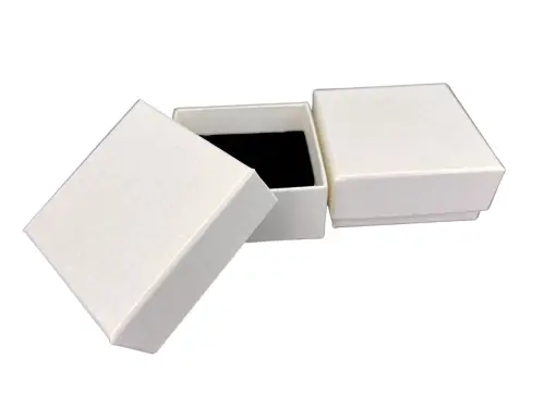 12 Boîtes Cadeau Bijoux Papier Cartonnée 7,5 x 7,5 x 3,5 cm. 