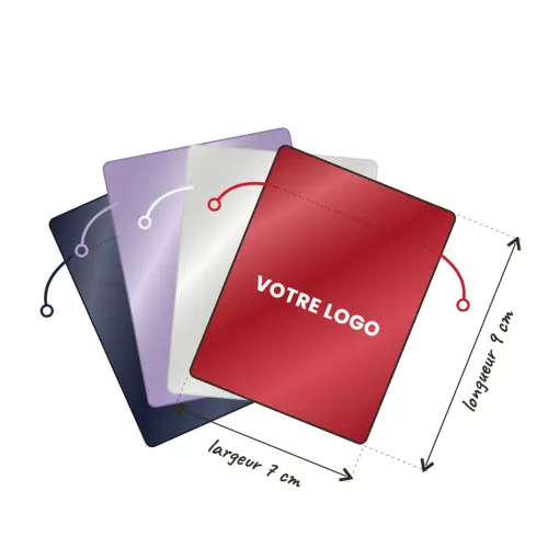 500 Pochettes en Satin 7 x 9 cm avec Logo Monochrome - Tous Coloris Disponible 
