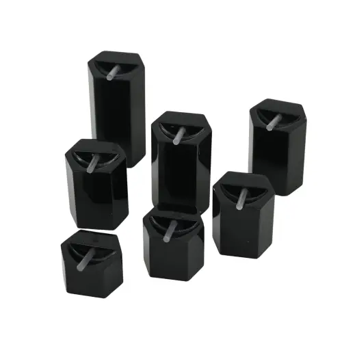 Lot de 7 Plots Présentation Bagues Hexagonaux - 2 Coloris Au Choix 