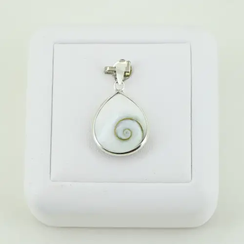 Pendentif Oeil de Sainte Lucie Goutte en Argent 925 - 15 mm 