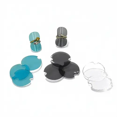 Lot de 100 Rondelles Présentation Bagues en Silicone - 3 Coloris Au Choix 