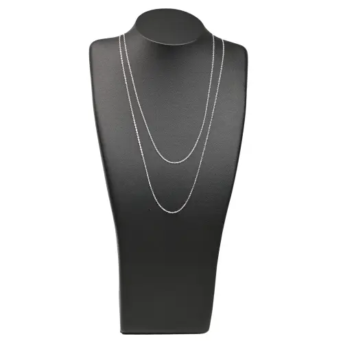 Lot de 5 Chaînes Argent Mailles Forçat 1 mm - 3 Tailles 