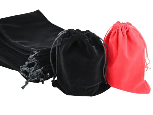 Lot de 50 pochettes en velours - 12 x 16 cm - 2 couleurs 