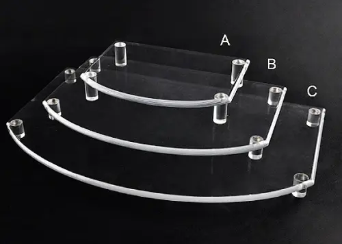 Set de Tablettes Vitrine en Acrylique 3 niveaux 