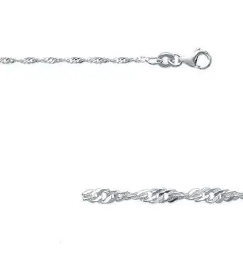 Lot de 3 Chaines Maille Singapour 1 mm - ARC186 