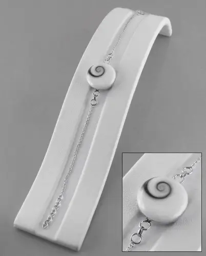 Bracelet Oeil de Sainte Lucie et Argent 925 Simple Oeil de 17 mm 