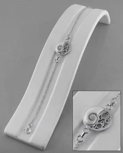 Bracelet Yin et Yang avec Oeil de Sainte Lucie et Argent 925 