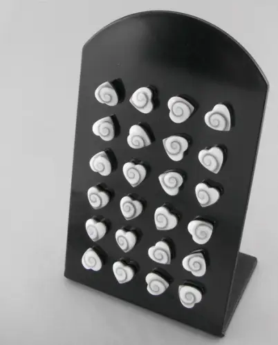 12 Paires Boucles d'Oreilles Oeil de Sainte Lucie . Coeur 