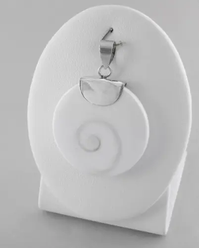 Pendentif Oeil de Sainte Lucie et Argent - 24 mm. 