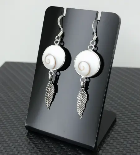 Boucles d'Oreilles Oeil de Sainte Lucie et Argent 925 