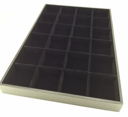 Plateau Bijoutier pour Bijoux ou Pierres Beads à 24 Cases 