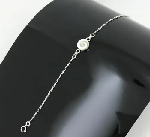 Bracelet Oeil de Sainte Lucie et Argent - Oeil de 10 mm. 