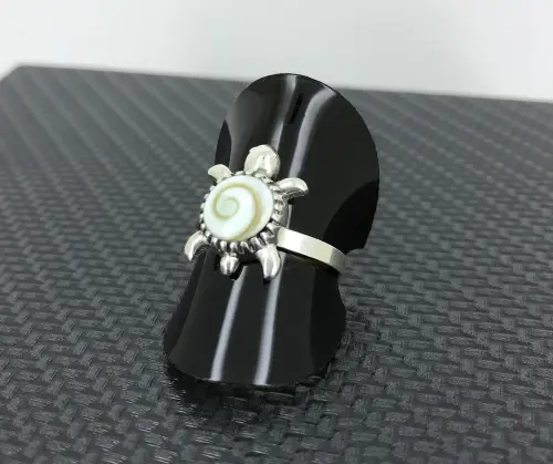Bague Oeil de Sainte Lucie en Argent Tortue 