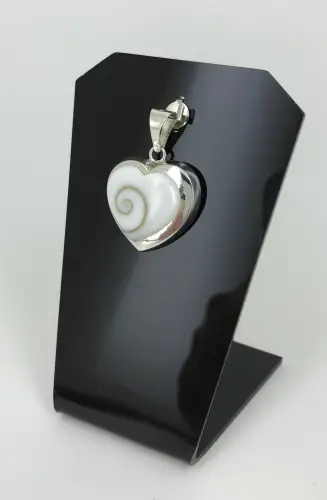Pendentif Coeur Oeil de Sainte Lucie en Argent 925 