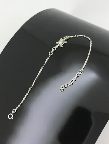 Bracelet Oeil de Sainte Lucie et Argent Tortue de 20 mm. 