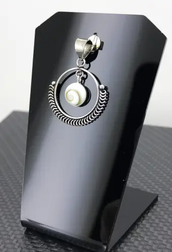 Pendentif Oeil de Sainte Lucie en Argent 92.5 Rond 