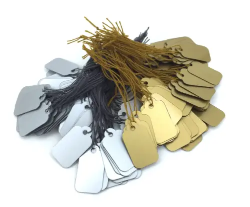 500 étiquettes De Prix Blanches Avec Ficelle - 45 X 25 Mm, Pour Bijoux, Vêtements, Artisanat