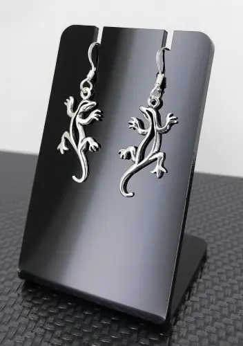 Paire de Boucles d'Oreilles Gecko en Argent 92.5 