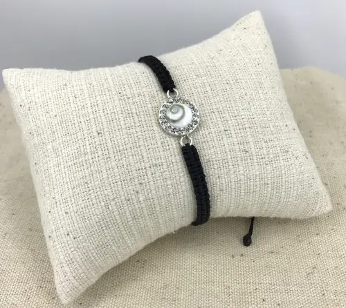 Bracelet Oeil de Sainte Lucie et Zirconium et Argent 92.5 