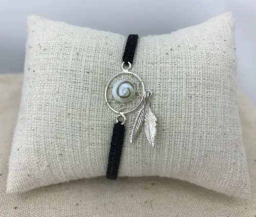 Bracelet Oeil de Sainte Lucie et Attrape Rêve en Argent 92.5 