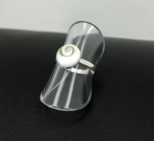 Bague Oeil de Sainte Lucie en Argent Simple rond 10 mm 