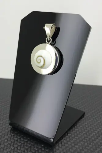 Pendentif Oeil de Sainte Lucie dit aussi Oeil de Shiva et Argent 92.5 