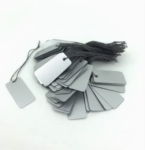 Lot de 100 Etiquettes Prix - PVC ARGENT - 30 x 14 mm 