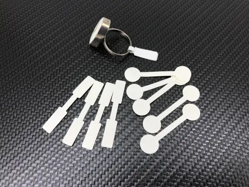 Lot de  100 Etiquettes Prix haltères Adhésives pour Bagues - 40 mm 