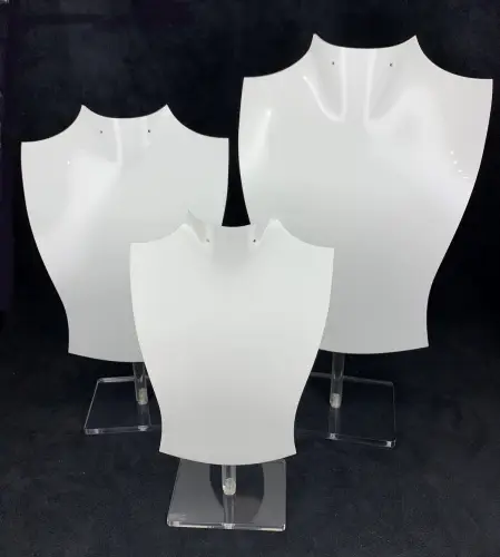 Set de 3 Bustes pour Colliers en Acrylique - 3 Tailles 