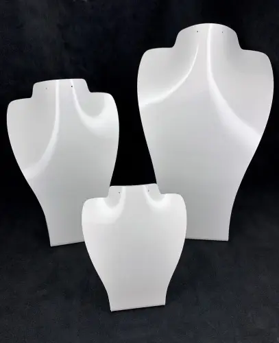 Set de 3 Bustes pour Colliers en Acrylique - 3 Tailles 