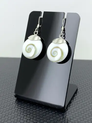 Boucles d'Oreilles Argent Oeil de Sainte Lucie 16 mm 