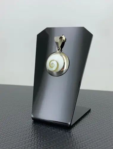 Pendentif Argent Oeil de Sainte Lucie et Argent 925. 