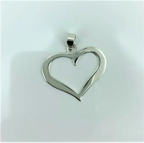 Pendentif Coeur Ajouré en Argent 925/1000. 