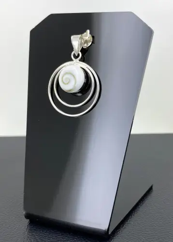 Pendentif Argent et Oeil de Sainte Lucie 10 mm 
