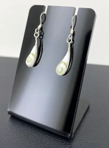 Boucles d'Oreilles Oeil de Sainte Lucie et Argent 925/1000 