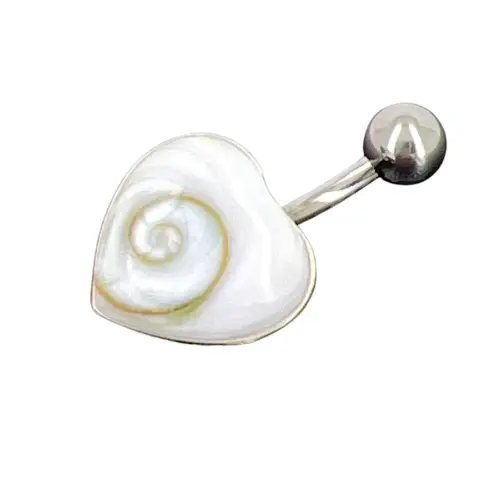 Piercing Oeil de Sainte Lucie ou Shiva en Argent 92.5 - Coeur 