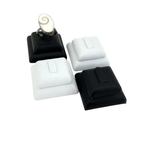 Lot de 5 Plots Bagues Similicuir - 4 x 4 cm 