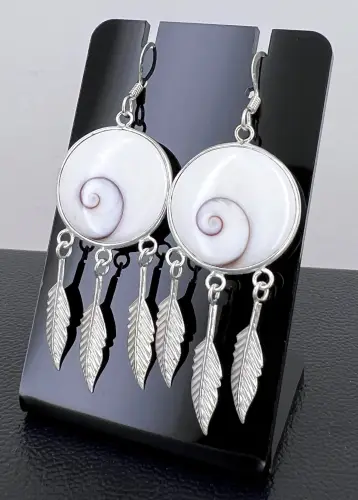 Boucles d'Oreilles Oeil de Sainte Lucie et Argent 92.5 